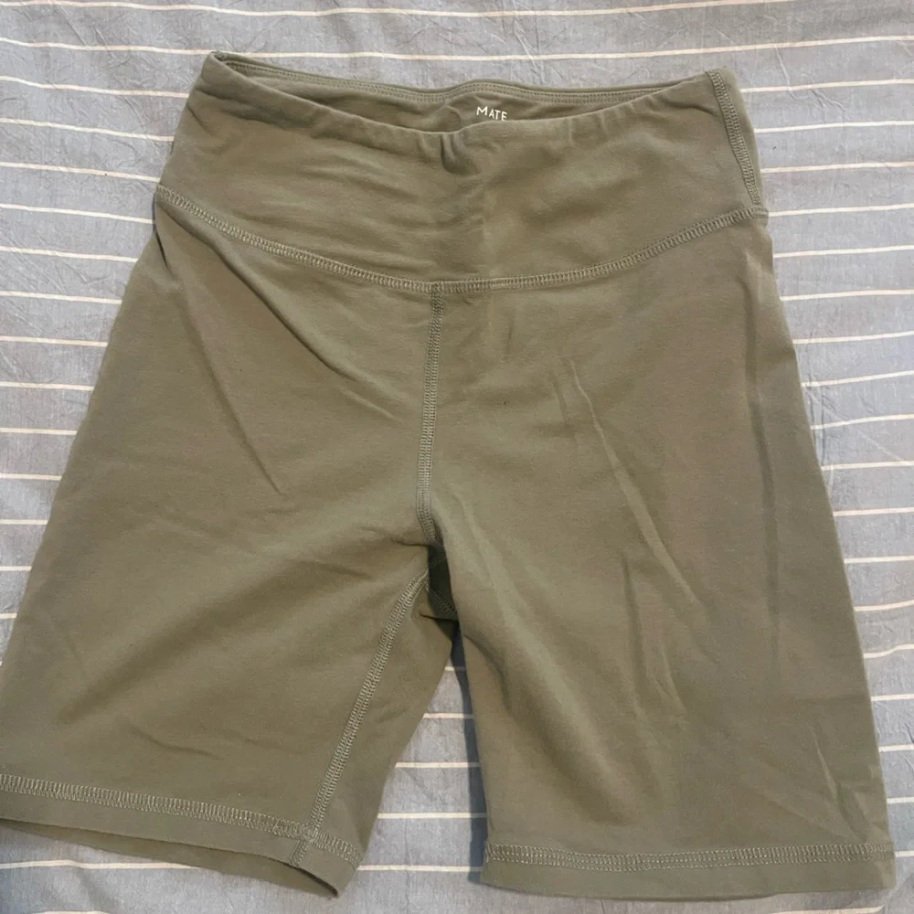 Mate The Label Olive Green Organic Stretch Sports Bra and Biker Short - Picture 6 of 8